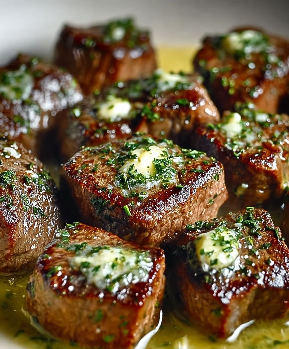 Knoblauchbutter Steakbissen