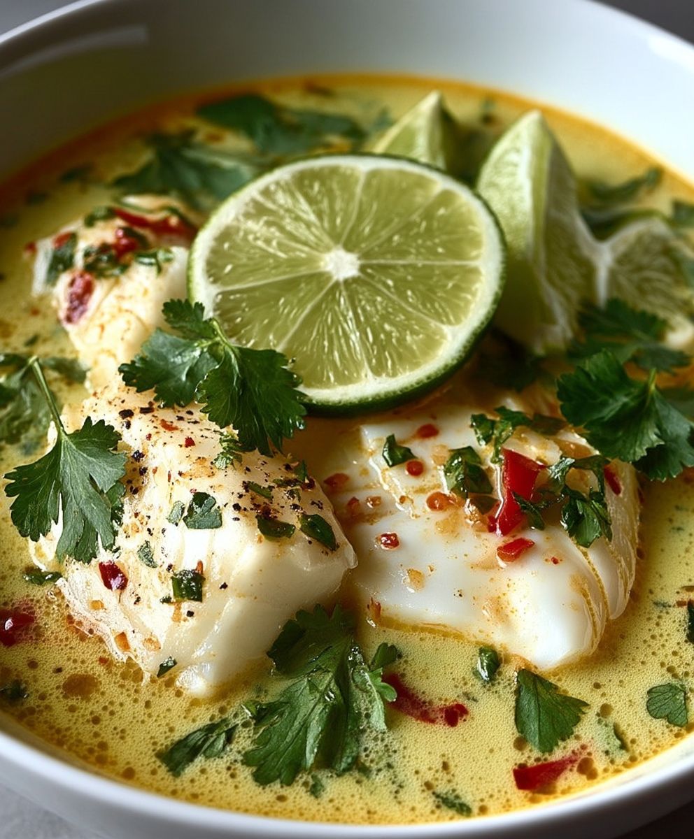 Limetten Kokos Fischsuppe