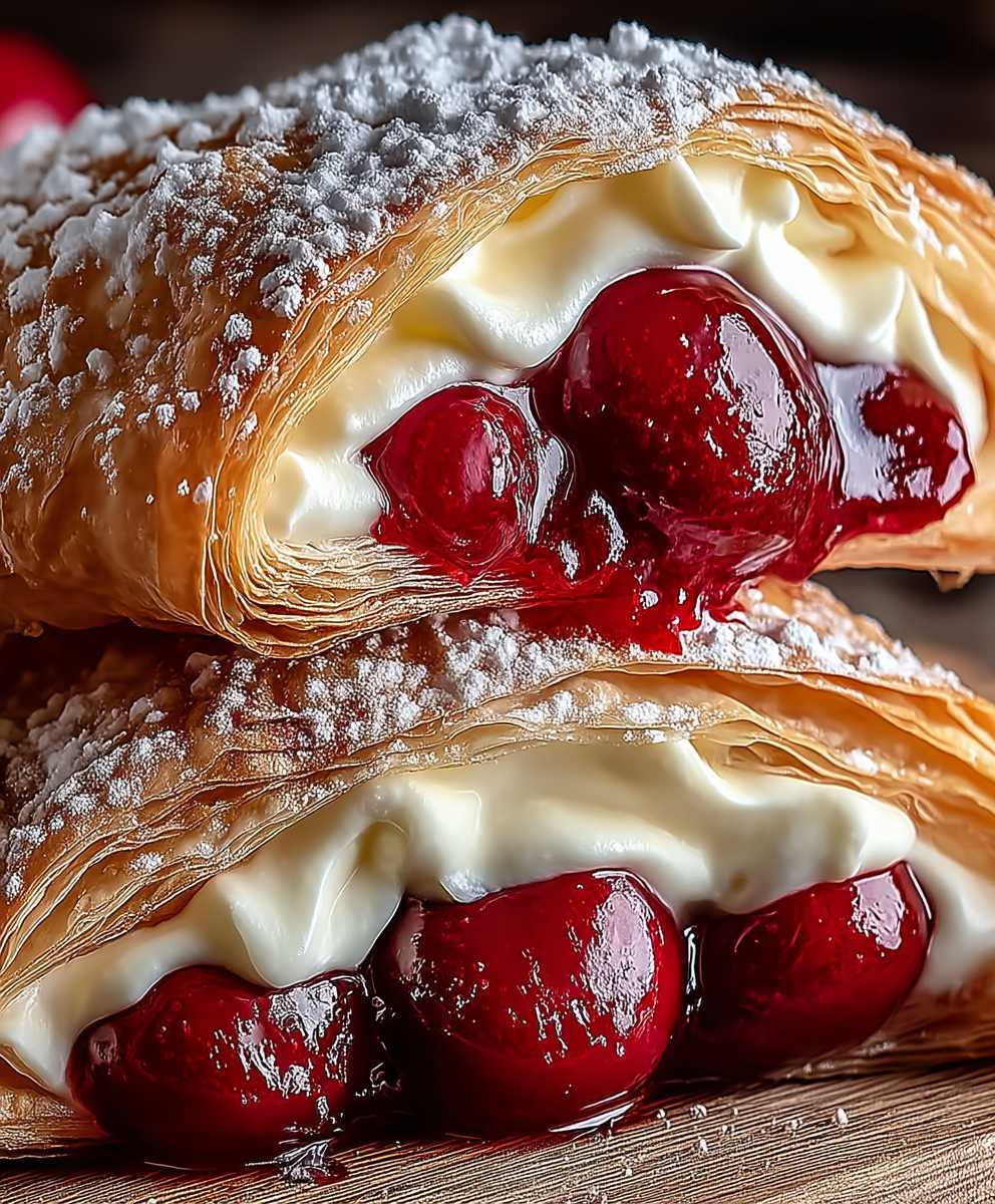 Kirschtaschen Frischkäsefüllung