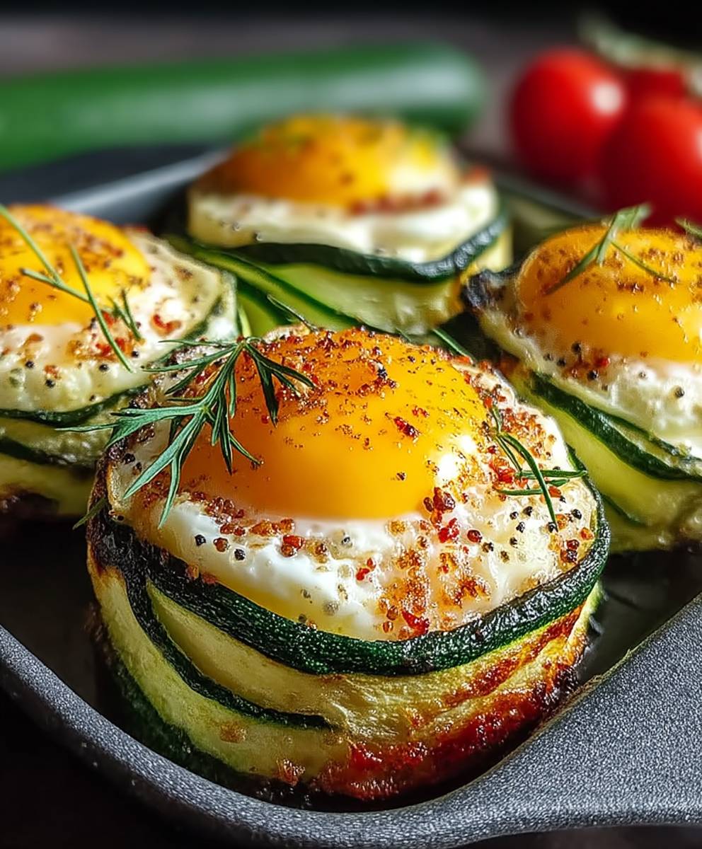 Kohlenhydratarme Zucchini Nester