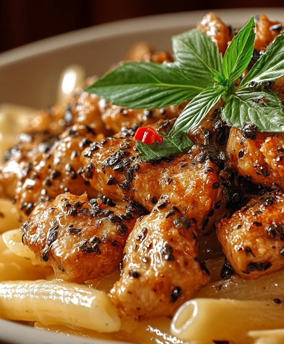 Honig Pfeffer Hähnchen Pasta