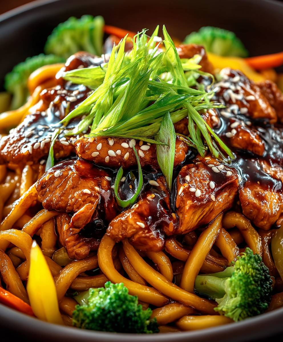 Hähnchen Teriyaki Nudeln