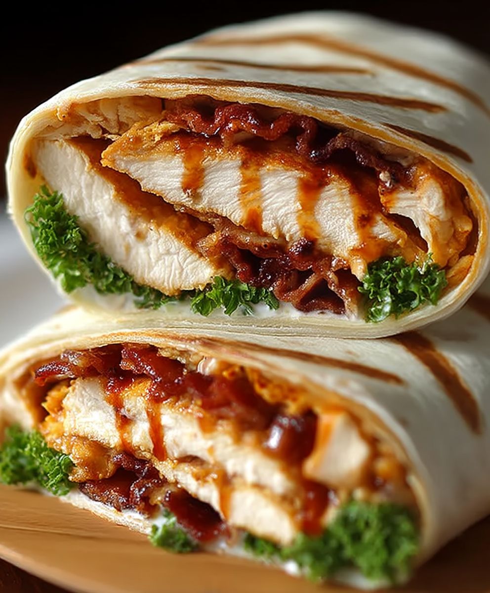 Knuspriger Hähnchen Speck Ranch Wrap