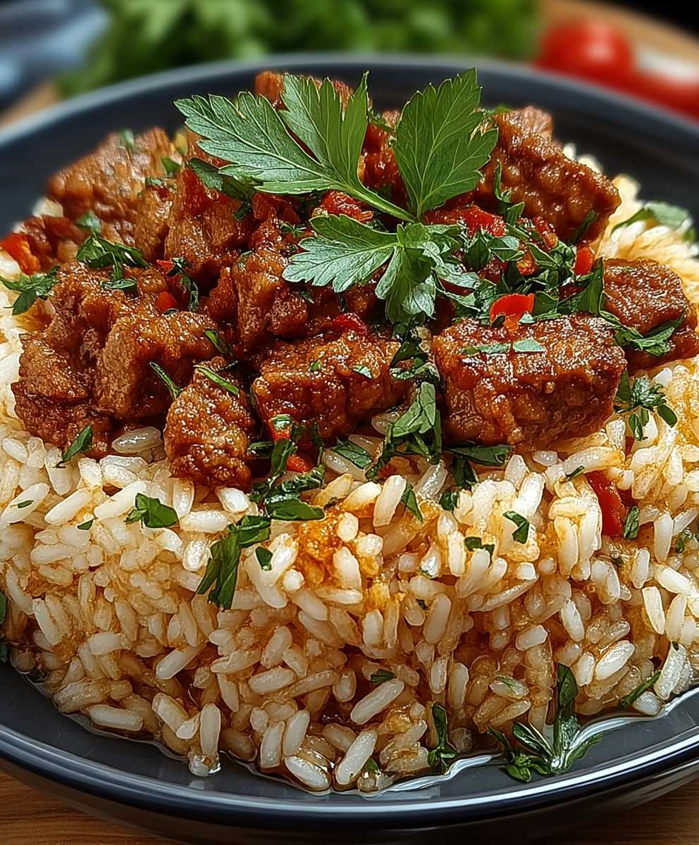 Serbisches Reisfleisch traditionell