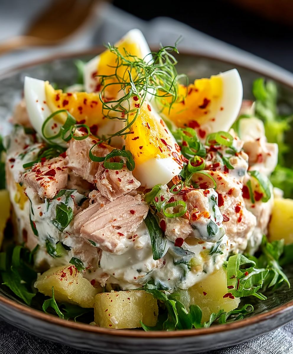 Thunfischsalat mit Ei Joghurt