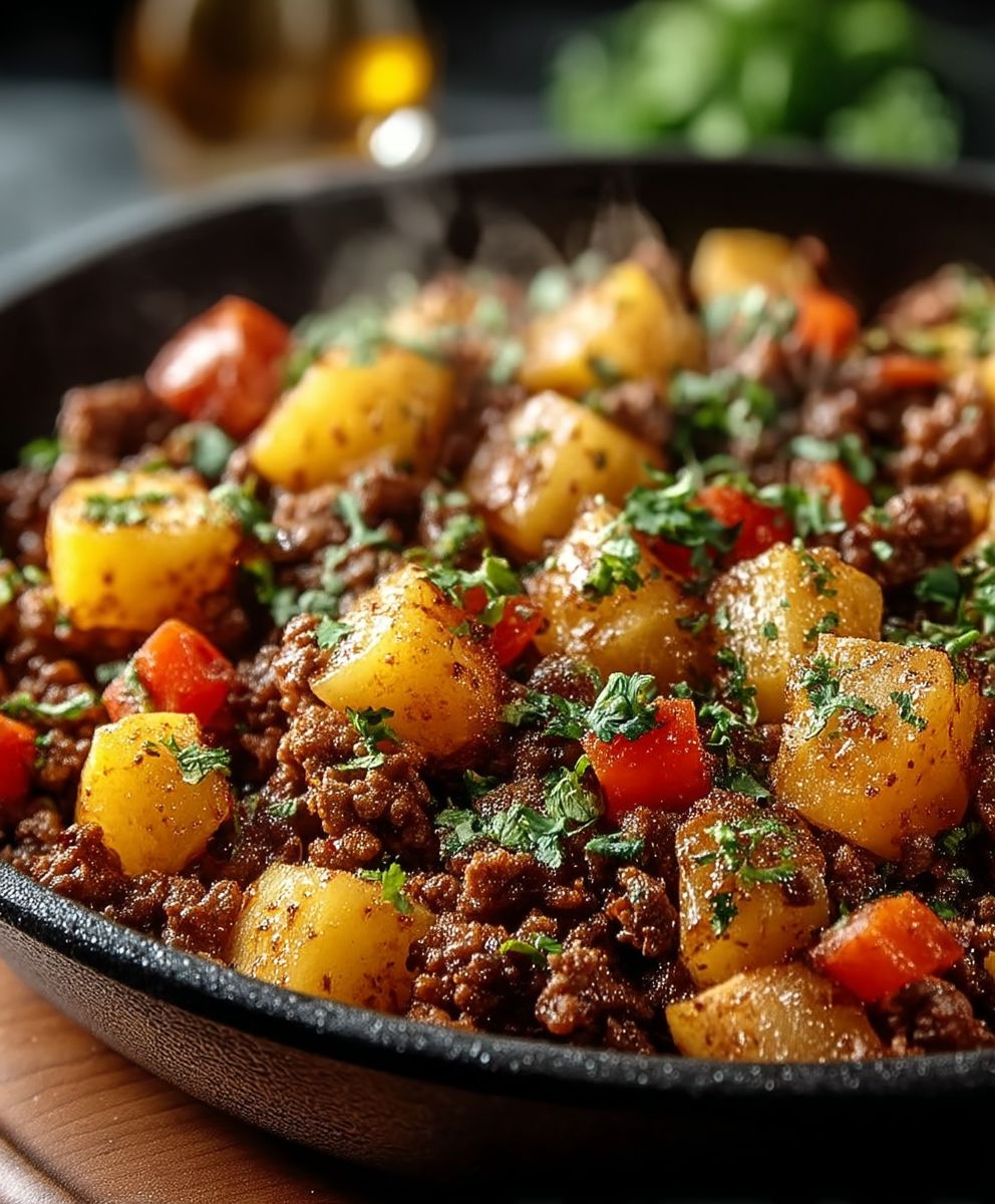 Mexikanische Hackfleisch Pfanne Kartoffeln
