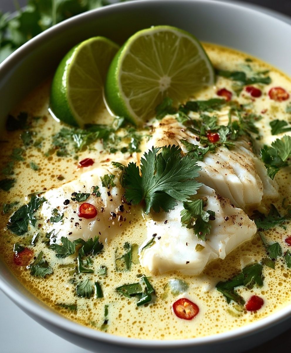 Limetten Kokos Fischsuppe