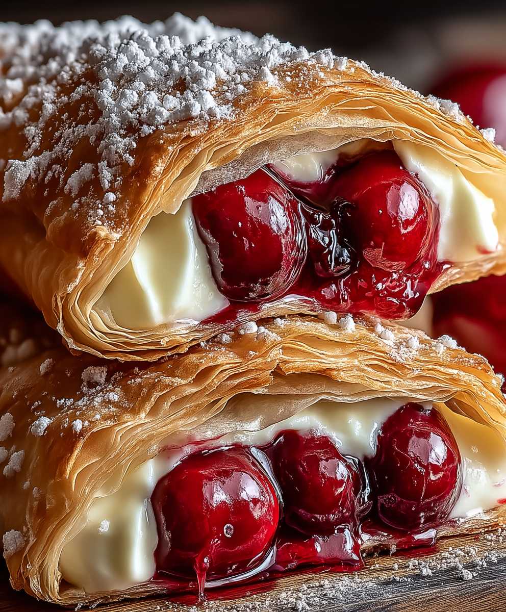 Kirschtaschen Frischkäsefüllung