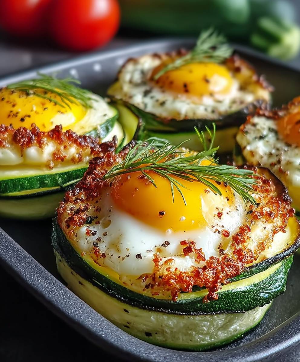 Kohlenhydratarme Zucchini Nester