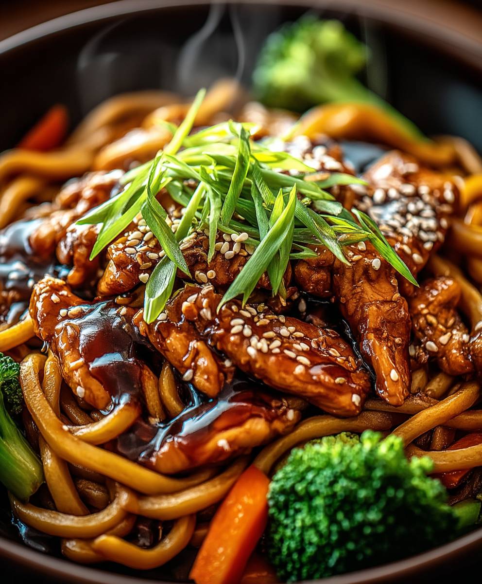 Hähnchen Teriyaki Nudeln