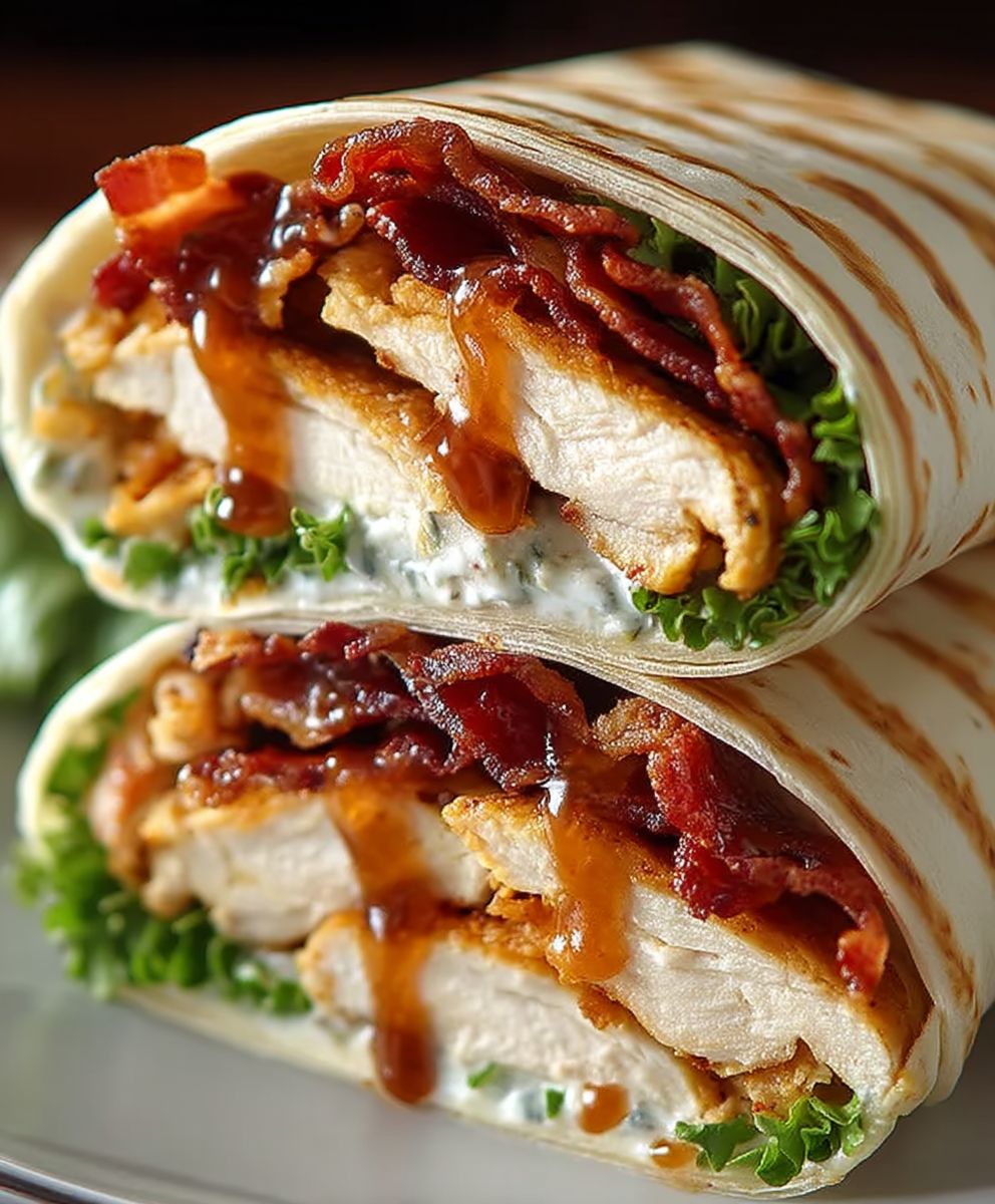 Knuspriger Hähnchen Speck Ranch Wrap