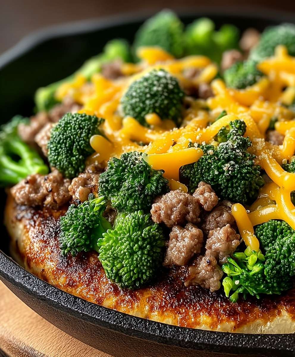 Keto Hamburger Brokkoli Pfanne