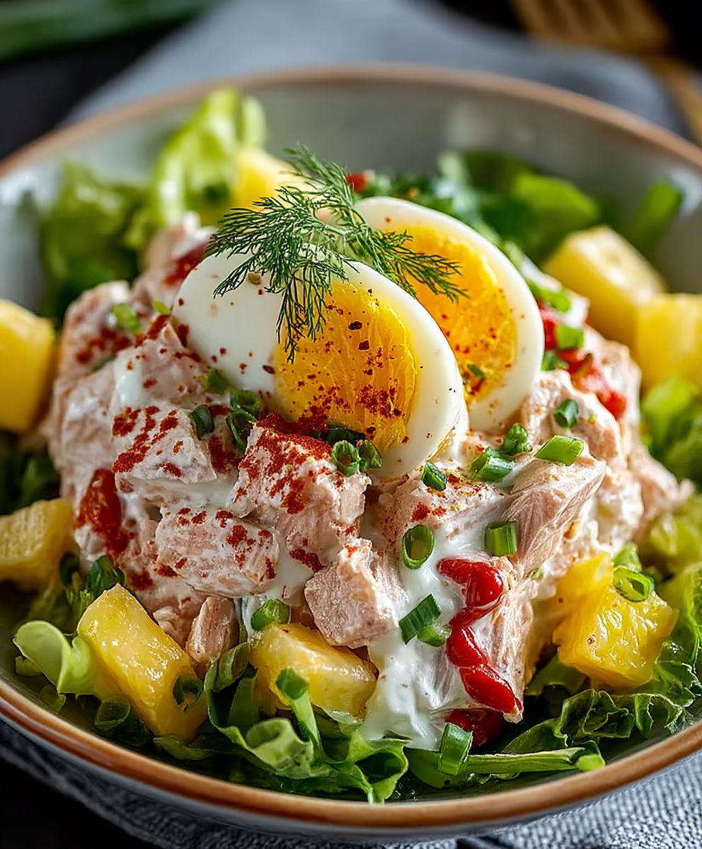 Thunfischsalat mit Ei Joghurt