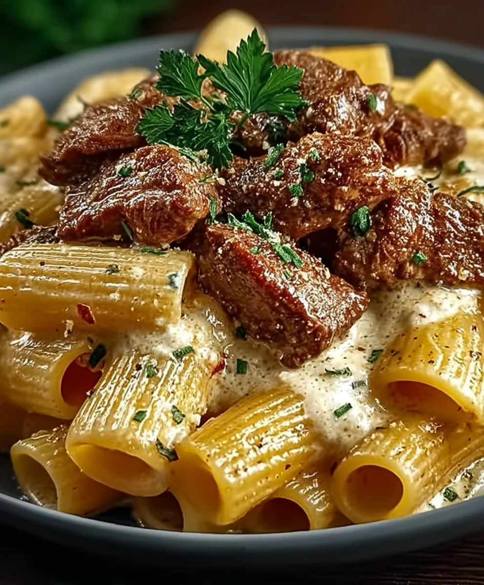 Cremiges Parmesan Rindfleisch Rigatoni: Unglaublich lecker!