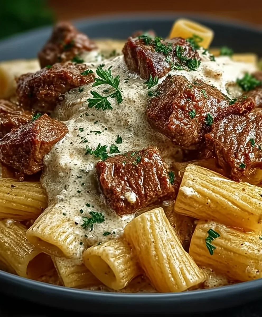 Cremiges Parmesan Rindfleisch Rigatoni: Unglaublich lecker!
