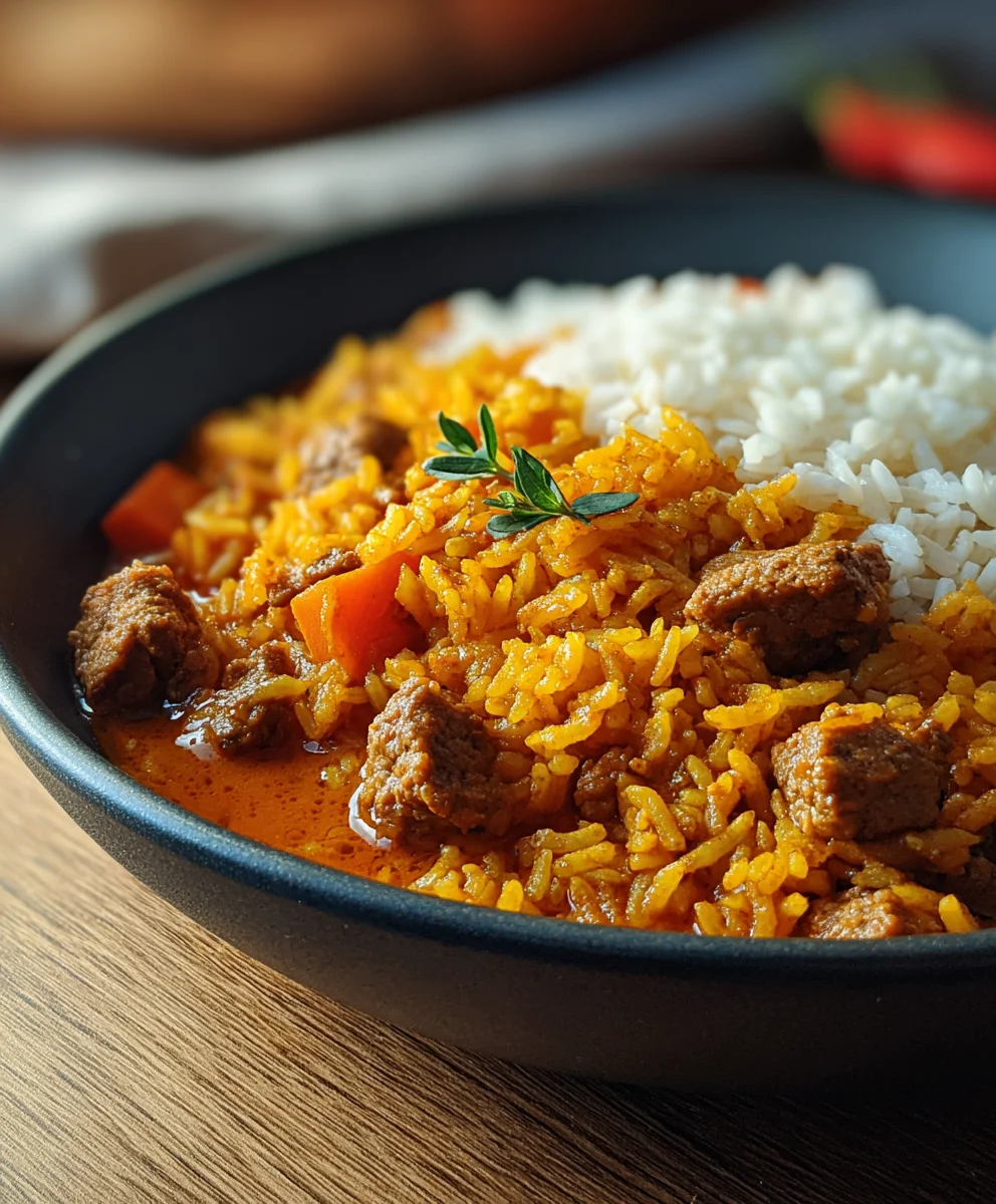 Aromatischer Curryreis mit Hackfleisch: Einfach & lecker