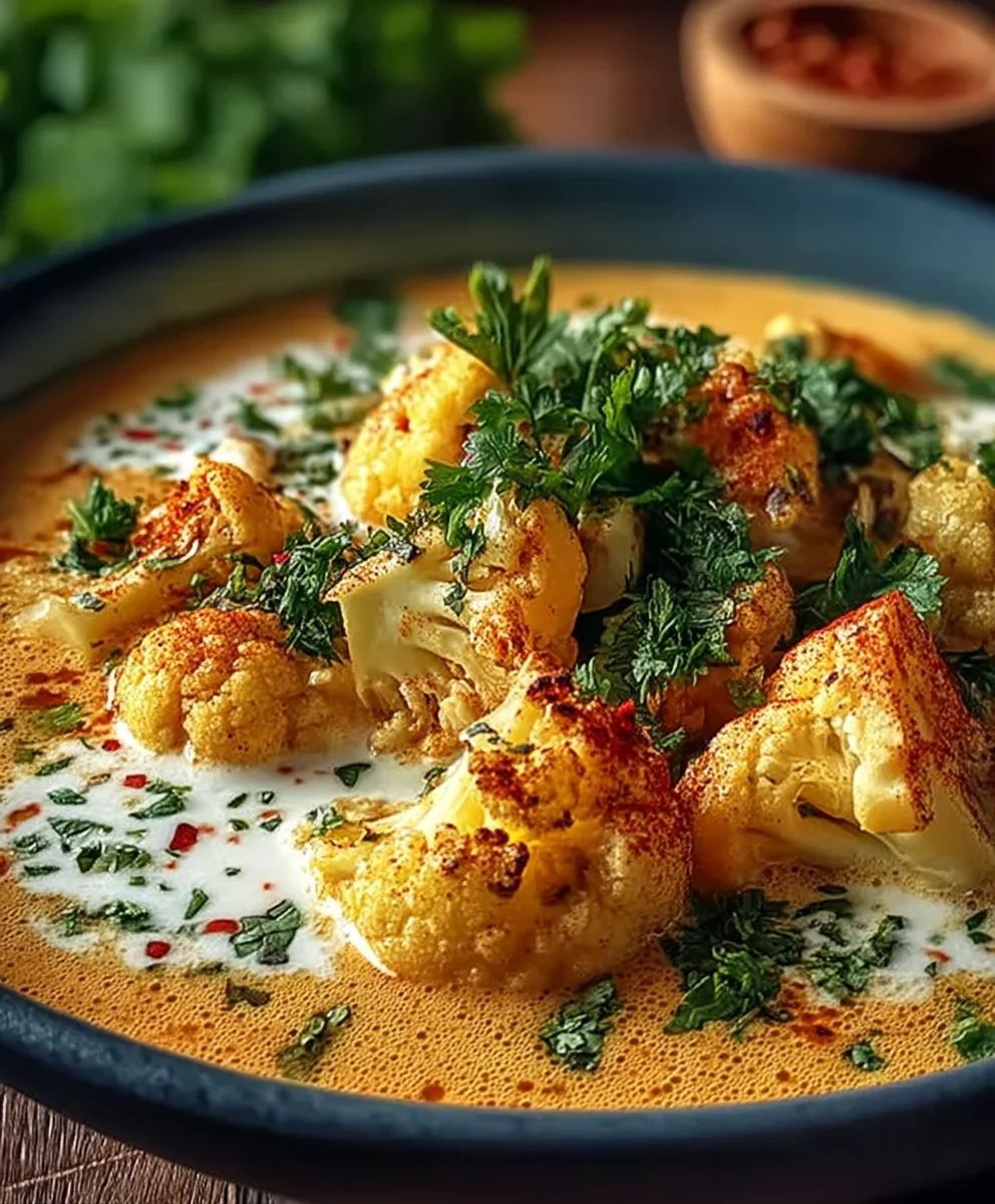 Ultimatives Cremiges Blumenkohl Curry Ofen-Rezept