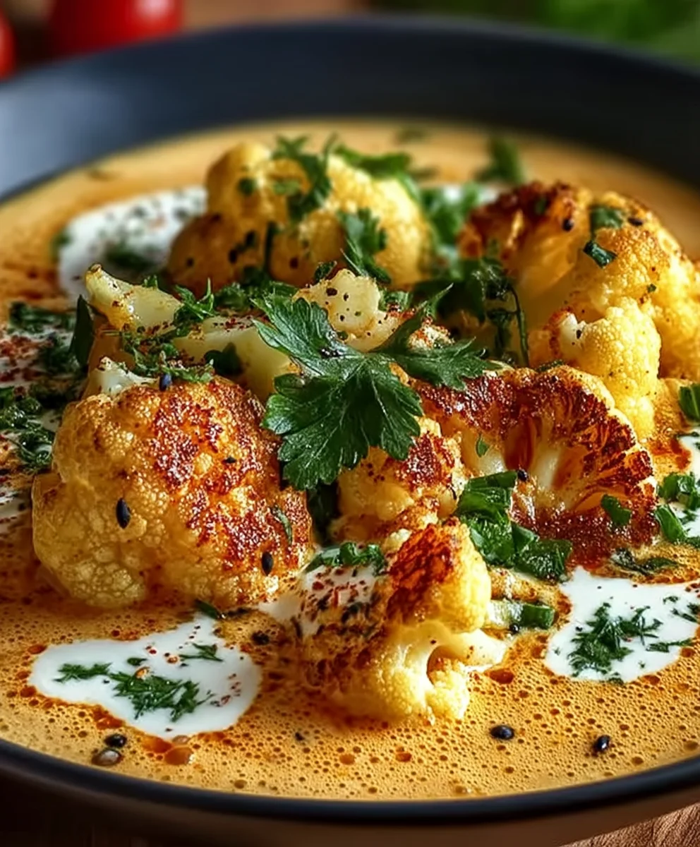 Ultimatives Cremiges Blumenkohl Curry Ofen-Rezept