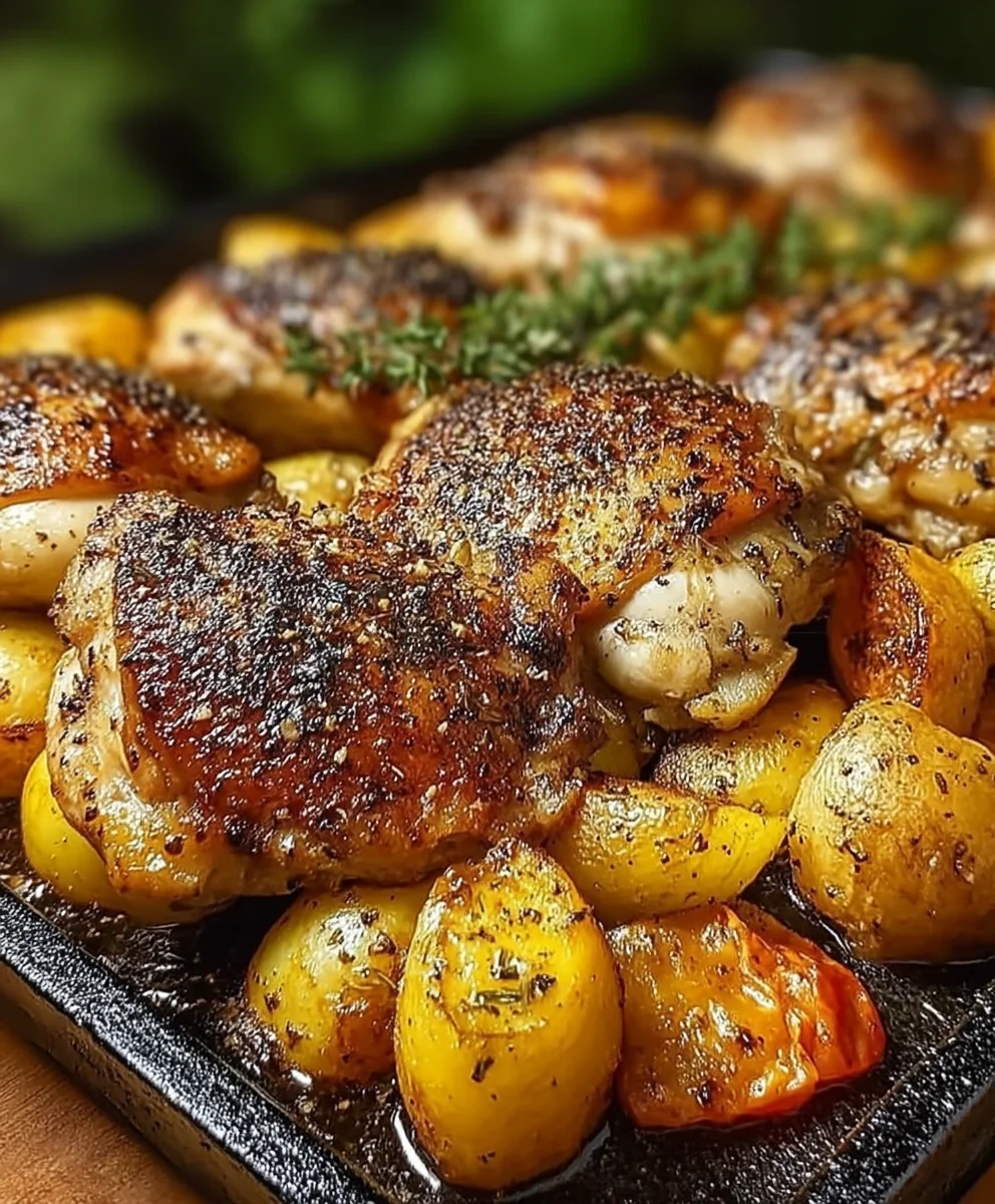 Knuspriges Knoblauch Hähnchen: Perfektes Ofengericht mit Gemüse