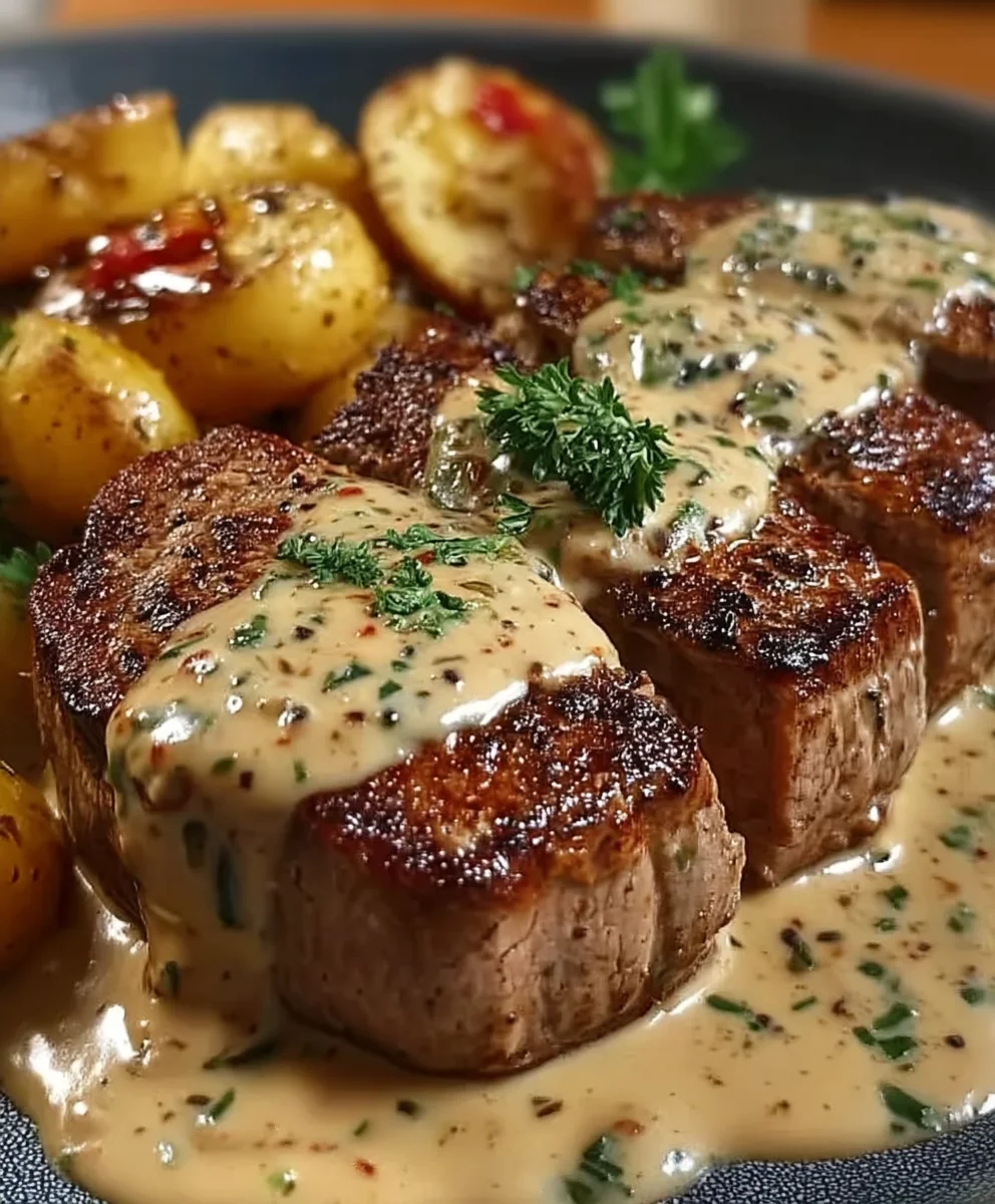 Filetbraten in Frischkäse-Senfsauce – Unglaublich lecker!