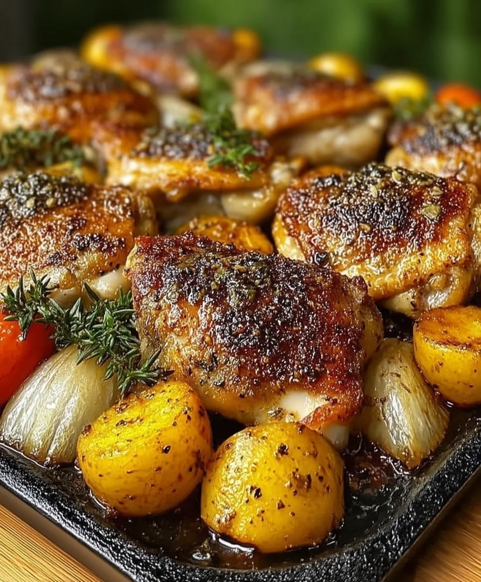 Knuspriges Knoblauch Hähnchen: Perfektes Ofengericht mit Gemüse