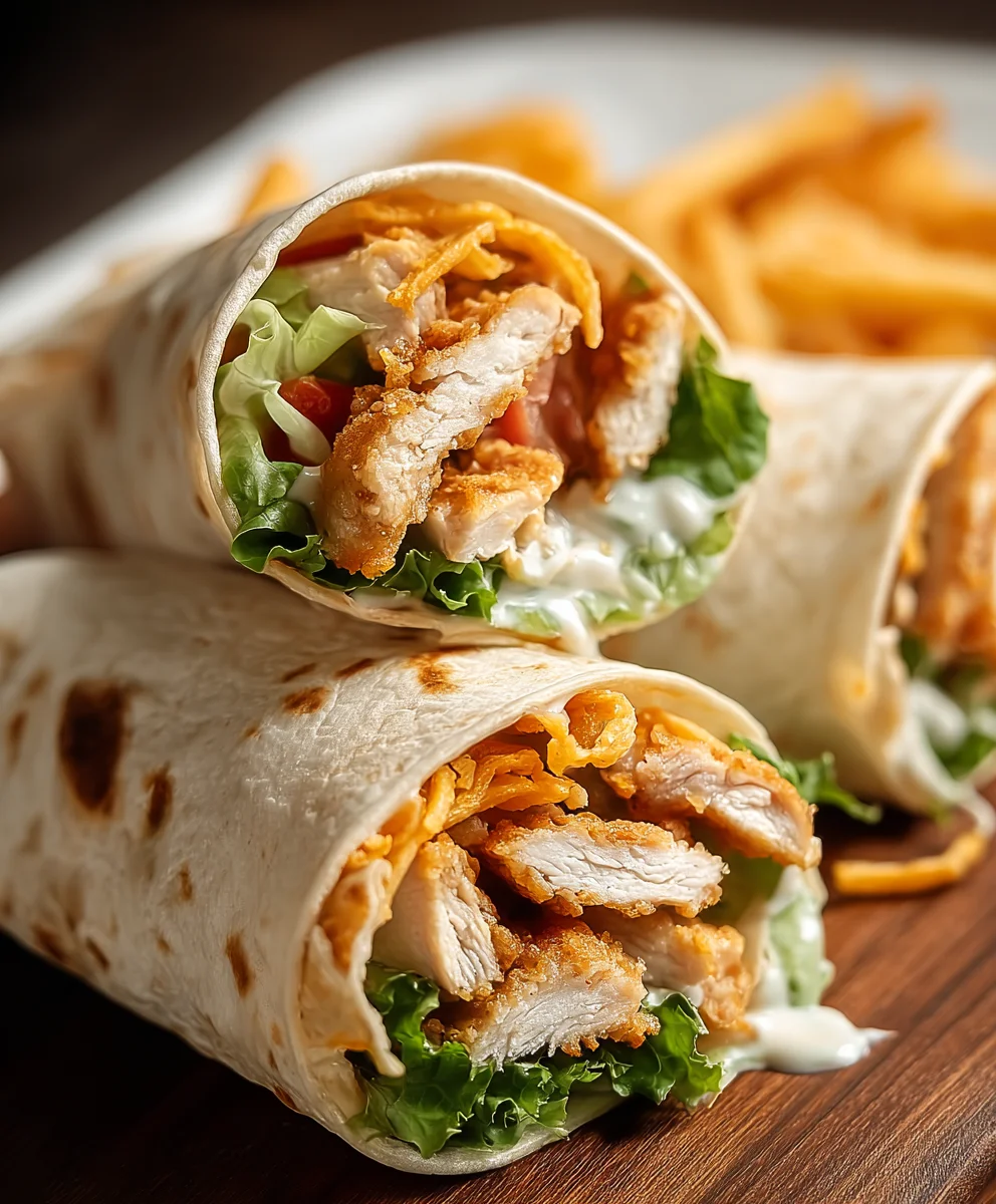 Knuspriger Chicken Ranch Snack Wrap Rezept – Schnell & Lecker