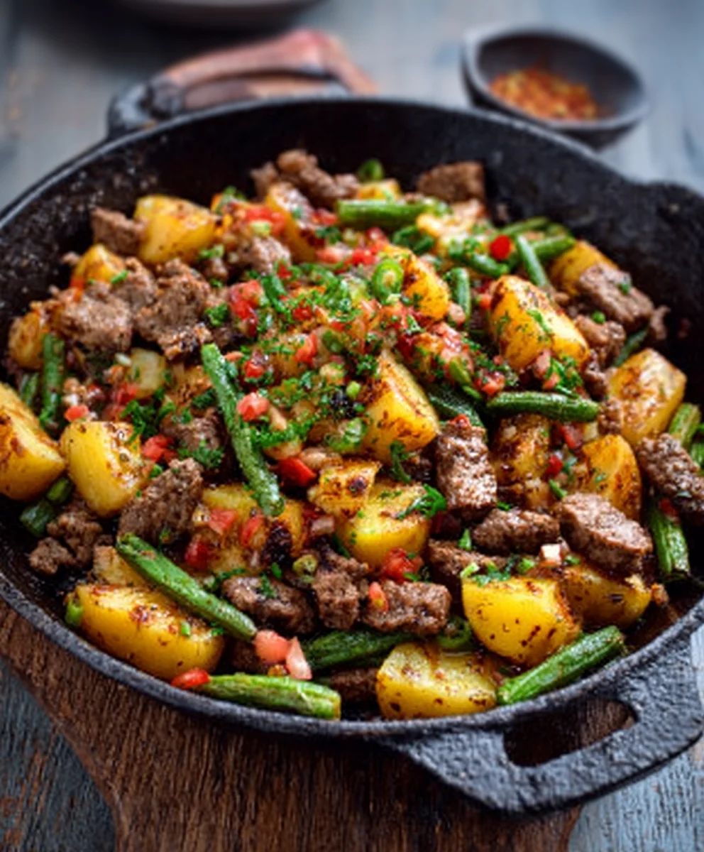 Unglaubliche Mexikanische Hackfleisch-Pfanne mit Kartoffeln