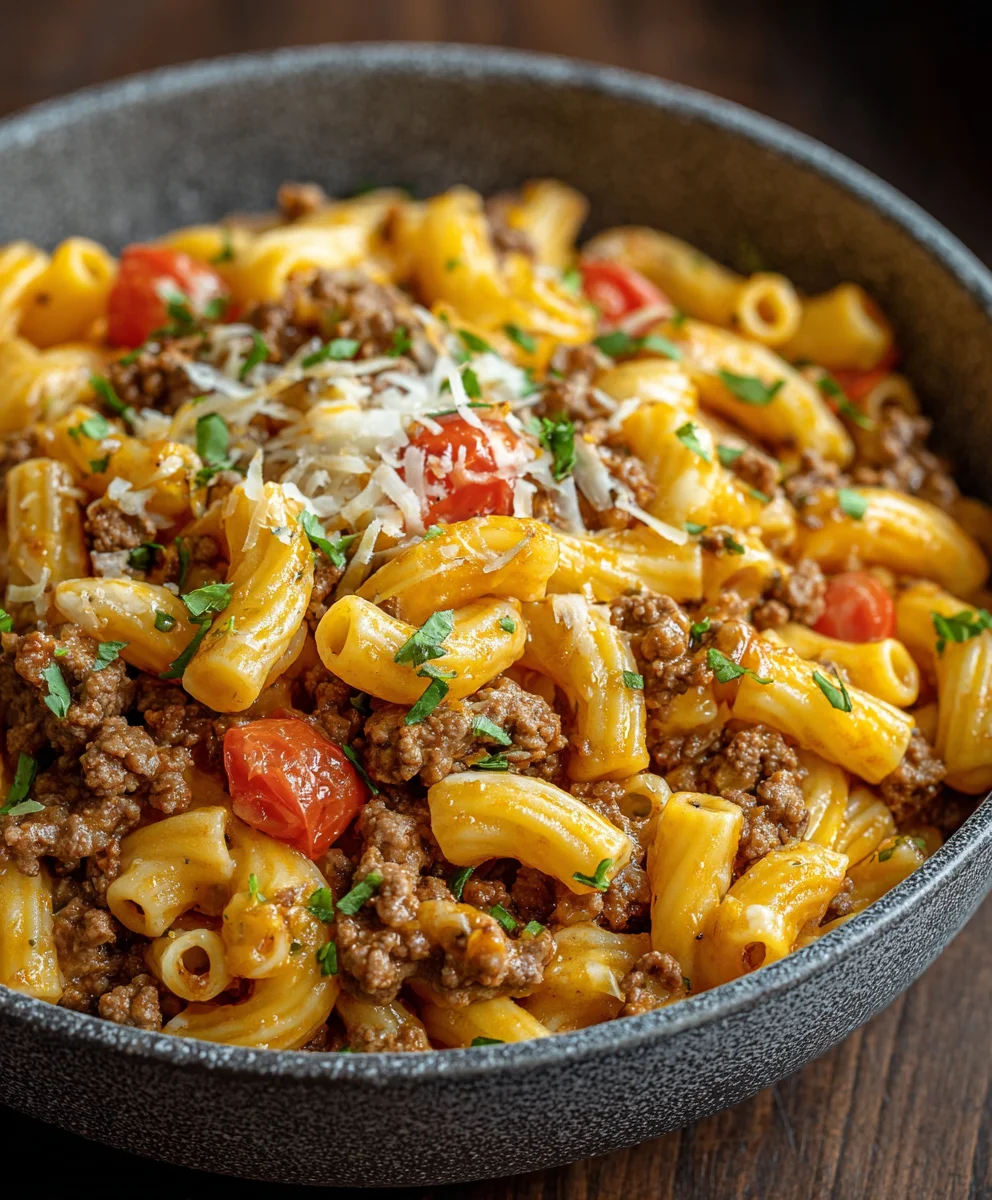 Cheeseburger Pasta Rezept