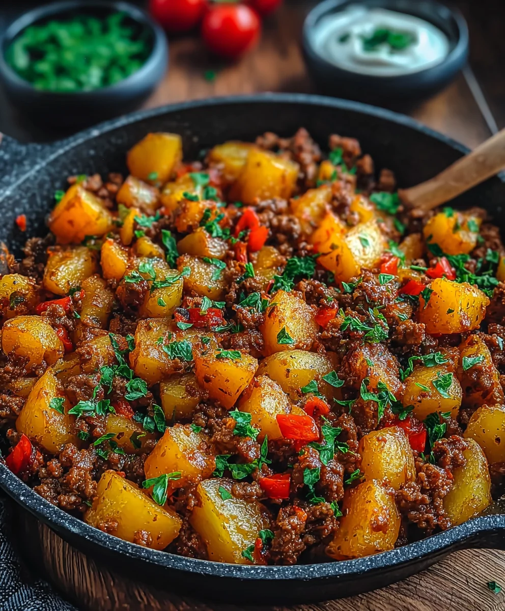 Die ultimative Mexikanische Hackfleisch Pfanne mit Kartoffeln