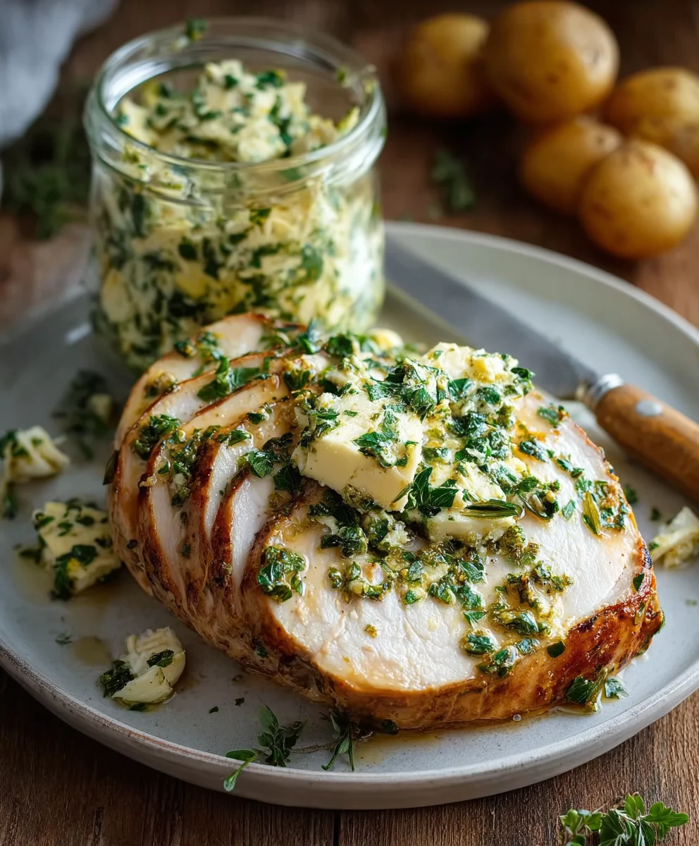 Saftige Knoblauch Kraeuterbutter Putenbrust: Einfach & Lecker!