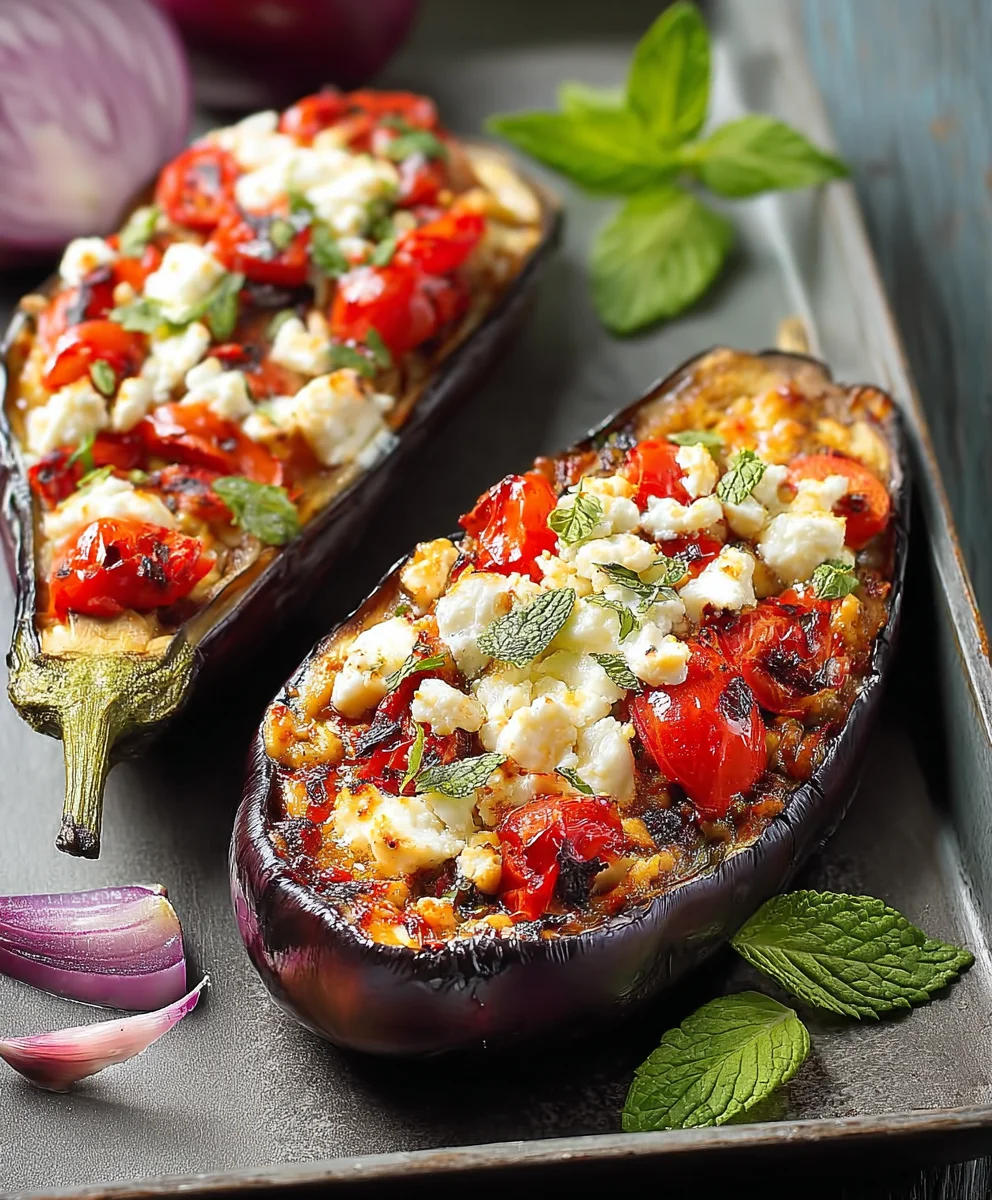 Gefüllte Auberginen mit Feta: Mediterraner Genuss pur!