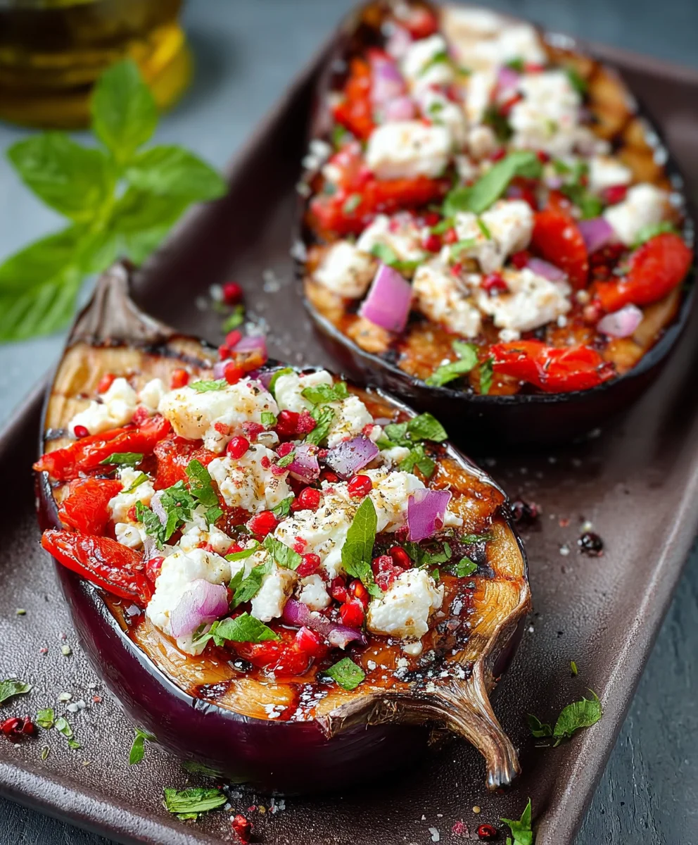 Köstliche Gefüllte Auberginen mit Feta – Schnell & lecker