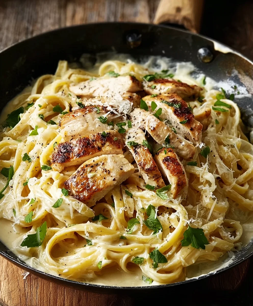 Bestes Haehnchen Alfredo Pasta Rezept: Cremig, einfach, himmlisch!