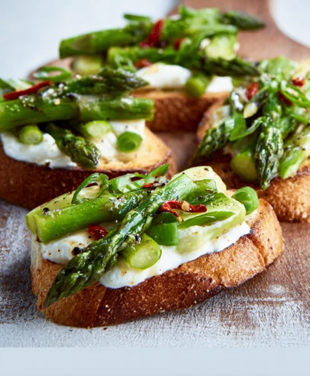 Spargel Bruschetta Mozzarella