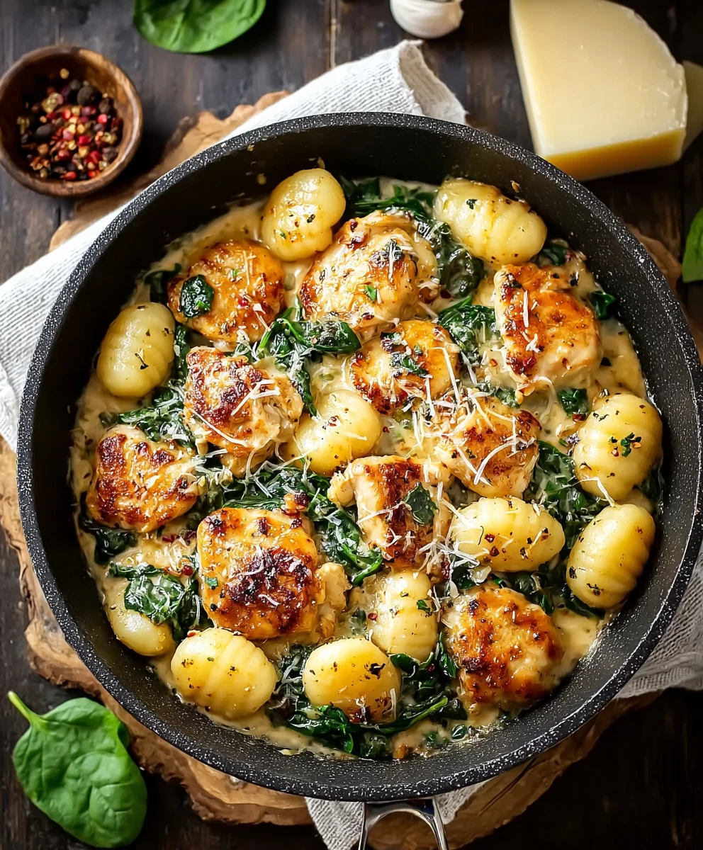 Leckere Knoblauch Hähnchen Gnocchi Pfanne – schnell & einfach!