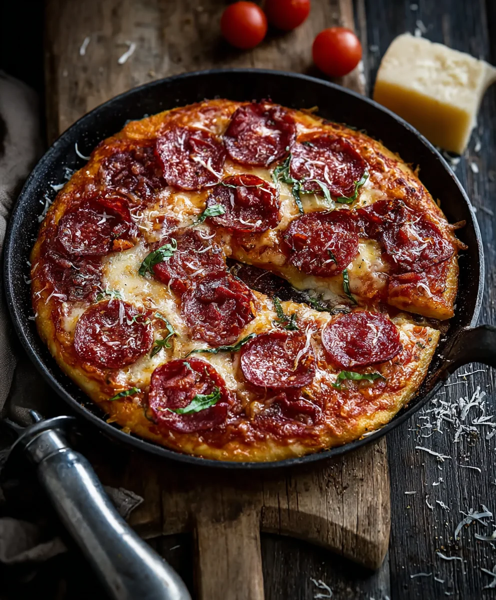 Saftige Beef Salami Pizza aus der Pfanne – Einfach genial!