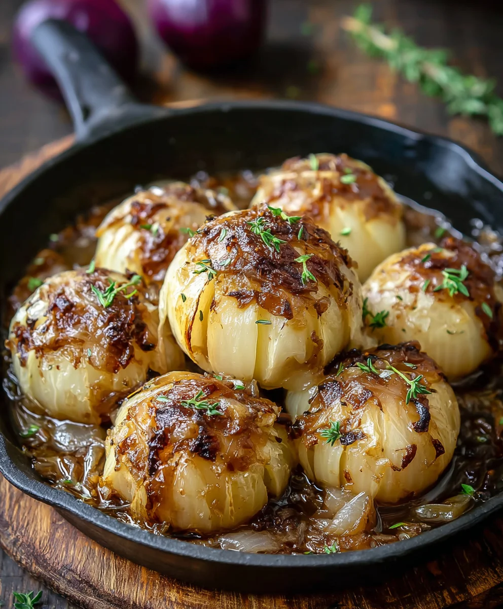 Cremige Französische Zwiebel Hackbällchen - Genuss pur!