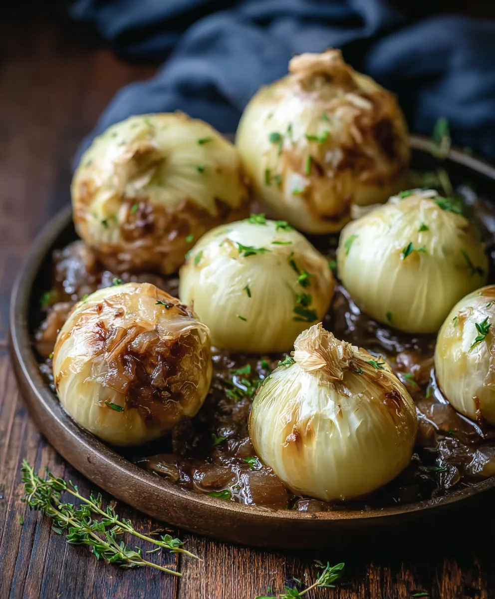 Cremige Französische Zwiebel Hackbällchen - Genuss pur!