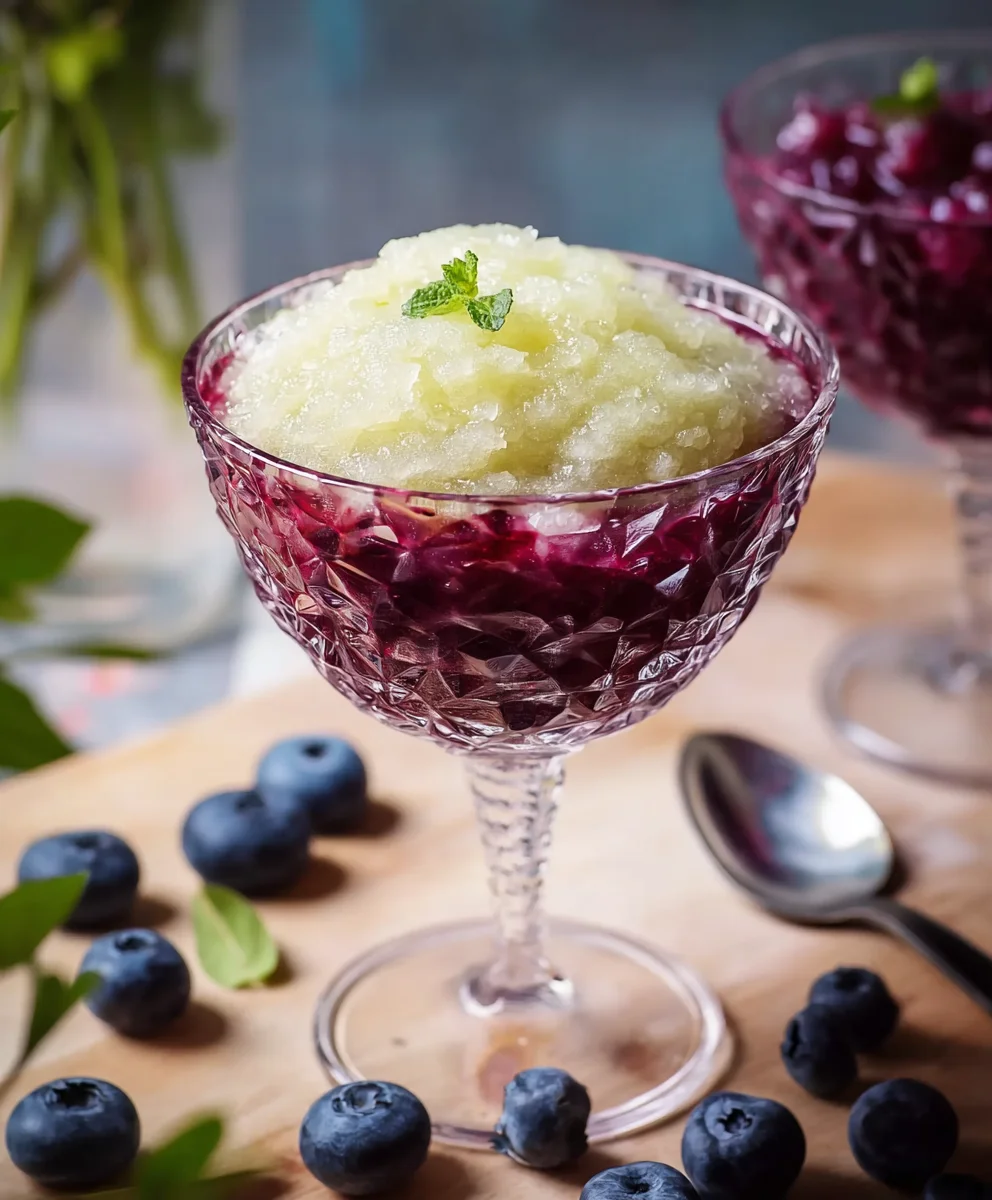 Heidelbeer-Alkoholfreies-Bier Sorbet ohne Eismaschine leicht gemacht