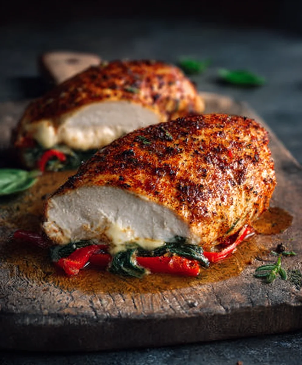 Gefülltes Hähnchen mit Paprika & Mozzarella: Einfach köstlich!