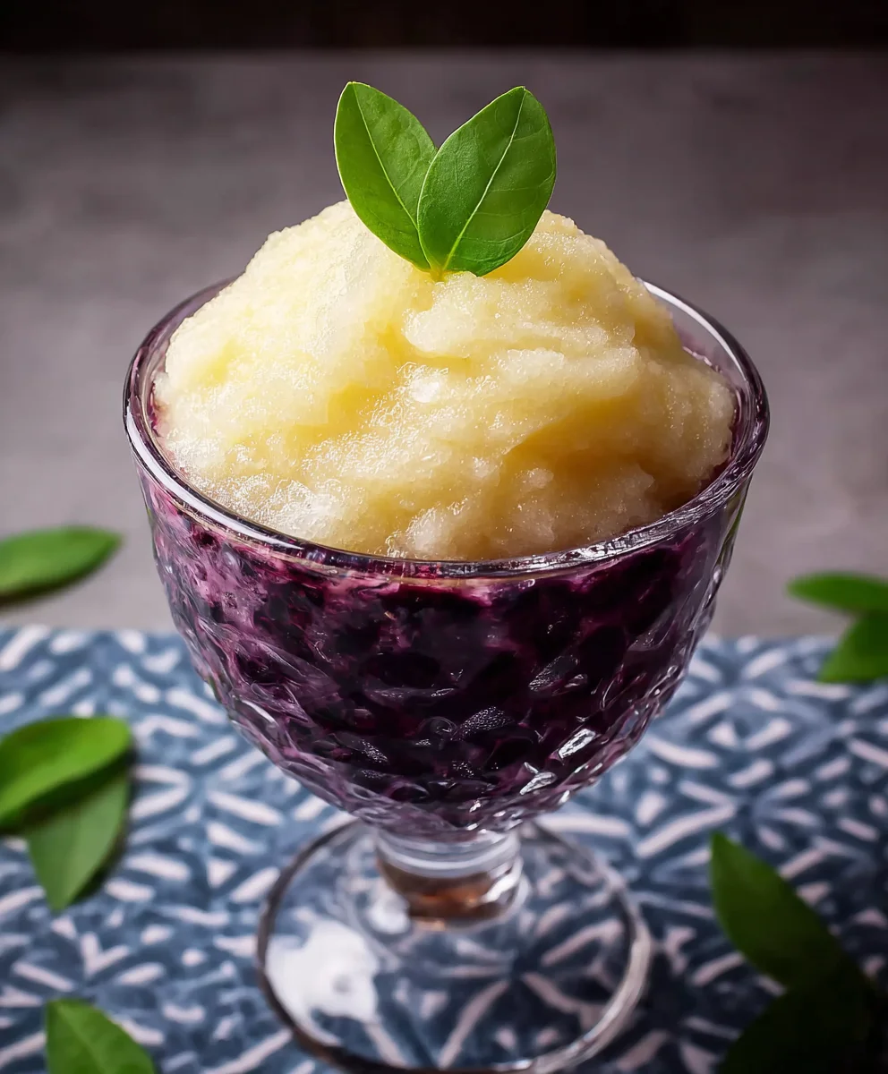 Heidelbeer-Alkoholfreies-Bier Sorbet ohne Eismaschine leicht gemacht