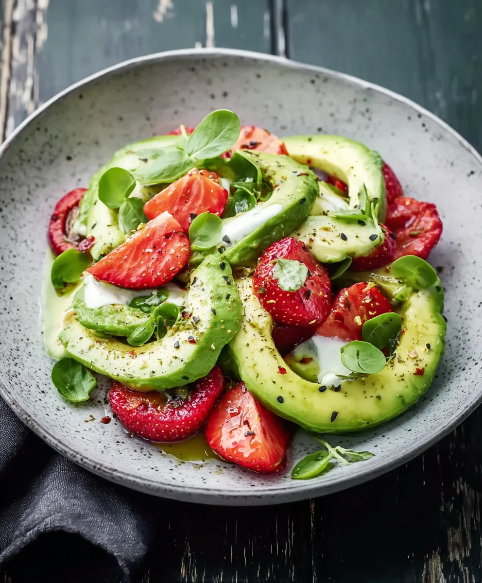 Avocadosalat mit Erdbeeren: Sommerlich, leicht & gesund genießen