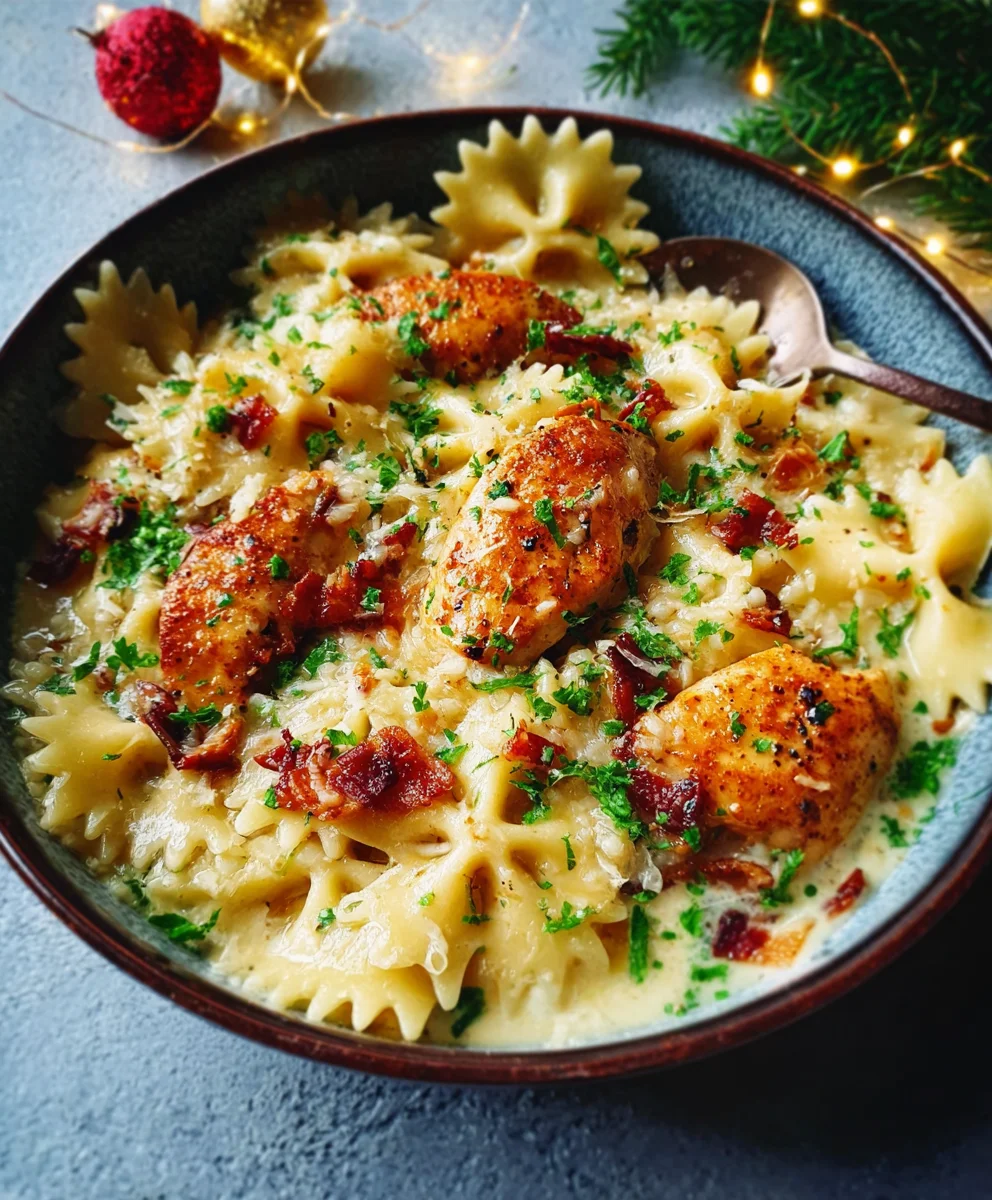 Knoblauch Parmesan Hähnchen Farfalle: Dein Lieblingsrezept!