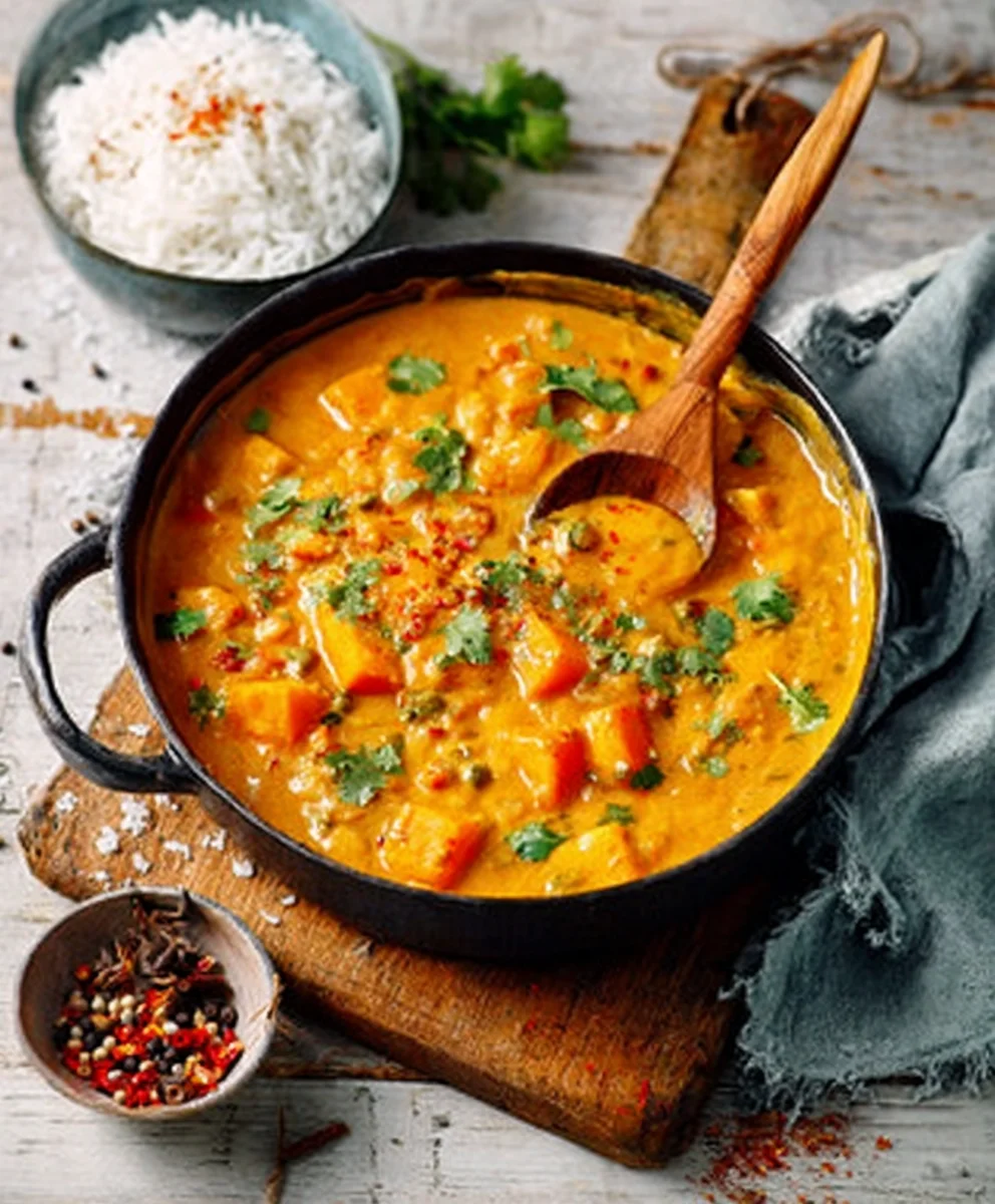 Kuerbis Eintopf Indisch Gewuerze