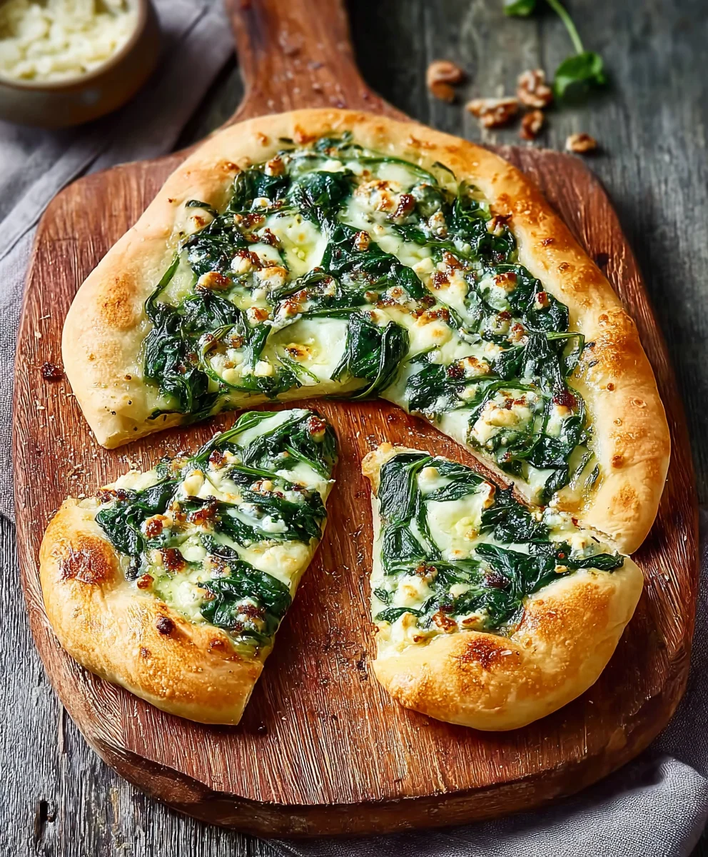 Spinat Pinsa Gorgonzola