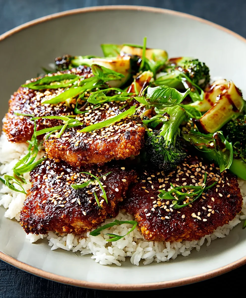 Leckere Sesamkoteletts mit Asiagemüse & Basmatireis Rezept