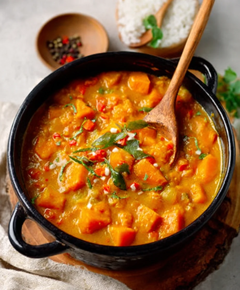 Kuerbis Eintopf Indisch Gewuerze