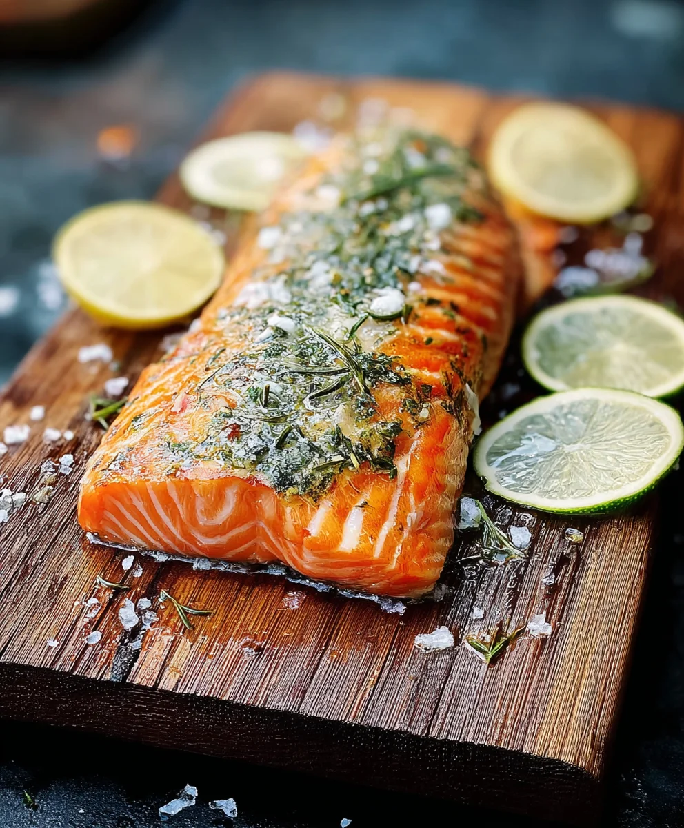 Räucherbrett Lachsfilet mit Kräutern & Limette – Dein Genuss!