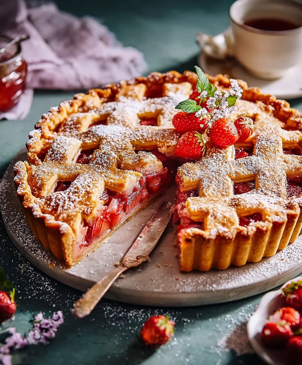 Erdnon-alcoholic beer Rhabarber Tarte Linzer Art