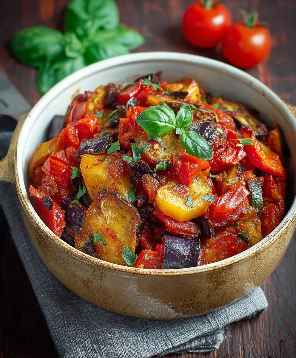 Ratatouille aus der Heissluftfritteuse: Schnell & Gesund